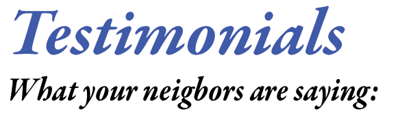 Testimonials Testimonials
